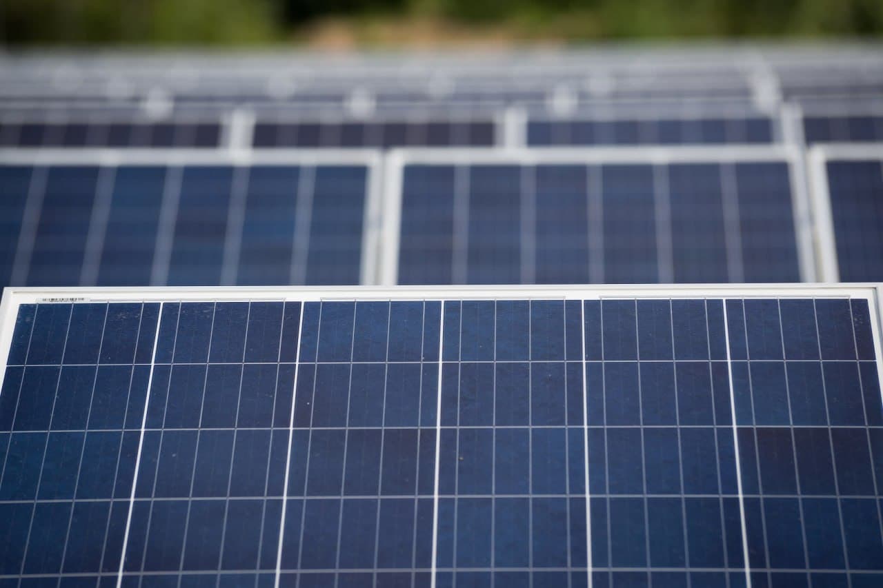 Solar panels close-up